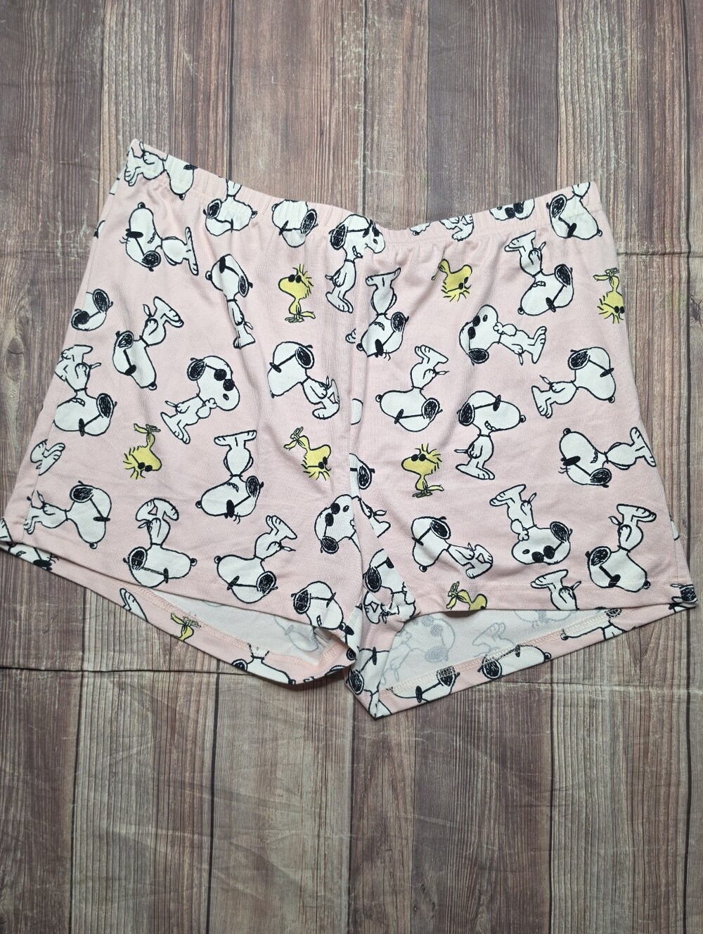 5/$15 Peanuts Snoopy Pink and White Lounge PJ Shorts